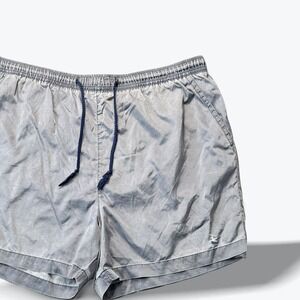 Etro Milano Mens Faded Grey Nylon Swim Trunks Pegasus Logo Made in Italy Medium